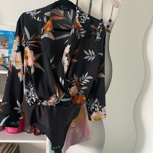 Zara floral print body suit